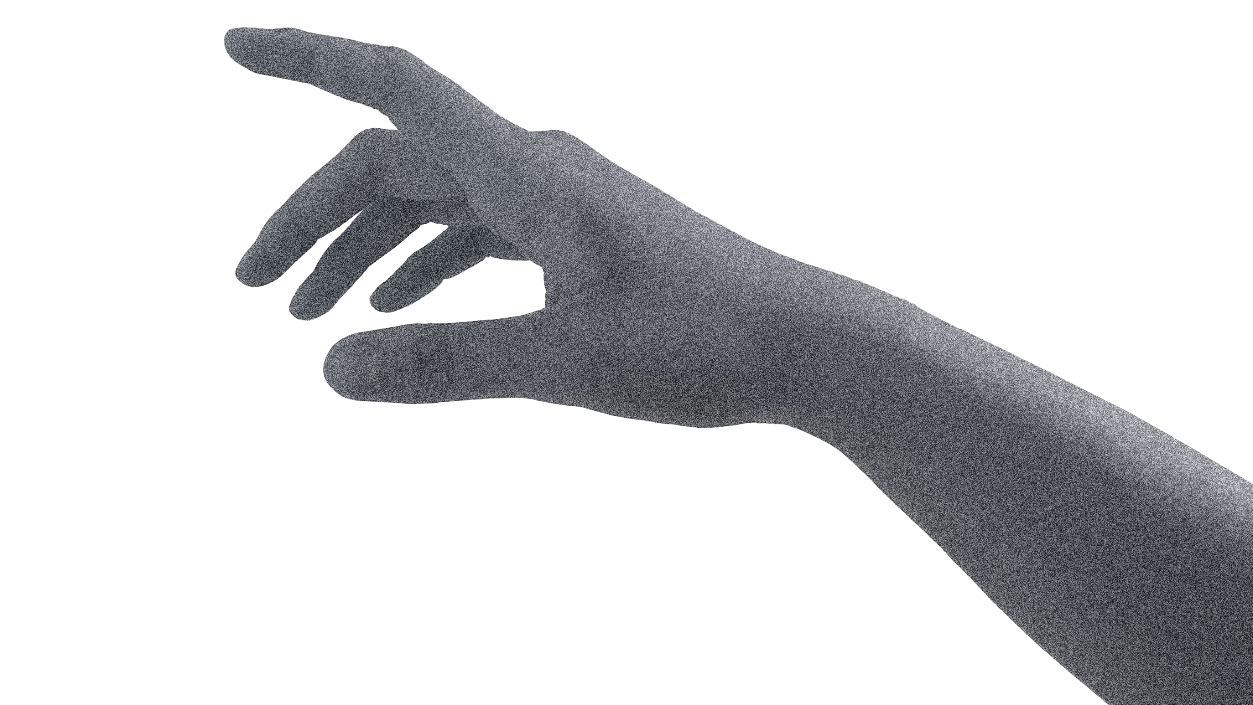 Right hand reaching out